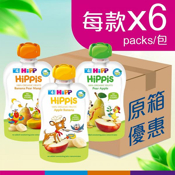  HiPP喜寶6件米奶糊套裝及精選唧唧裝 (18支裝)優惠價 $ 426        