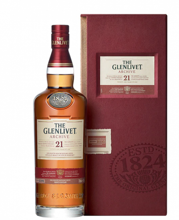 The Glenlivet 21 Year Old Single Malt Scotch Whisky $2,250