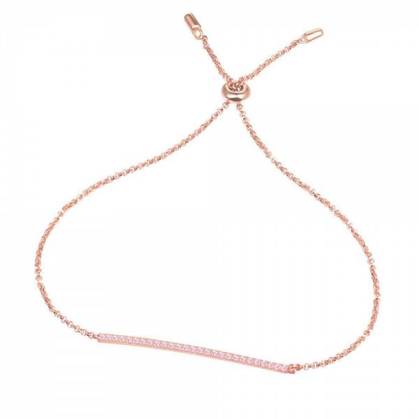 APM Monaco COLLECTION LIMITED EDITION GLAMOUR Pink Silver Single-Line Bracelet $700