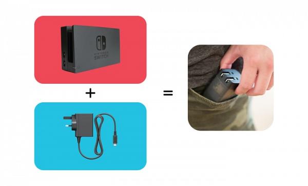 Switch專用充電器+底座二合一裝置！超細體積/多合一設計 方便帶出街玩