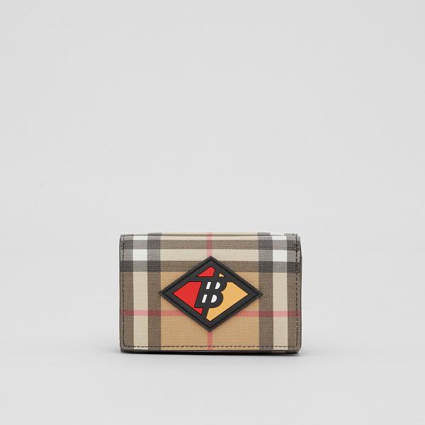 Small Logo Graphic Vintage Check Folding Wallet $2050 (原價$4100)