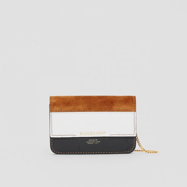 Suede and Leather Card Case with Detachable Strap $2050 (原價$4100)
