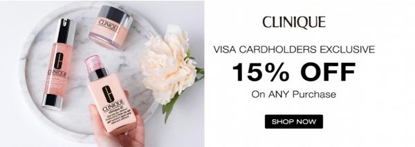 【網購優惠】Visa卡網店15%折扣優惠 Estee Lauder/Clinique/M.A.C.贈指定禮品