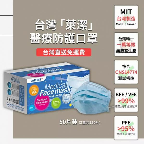 【附購買連結】台灣製造南六三層醫療級口罩 平均每盒$129/50個！BFE>99% 