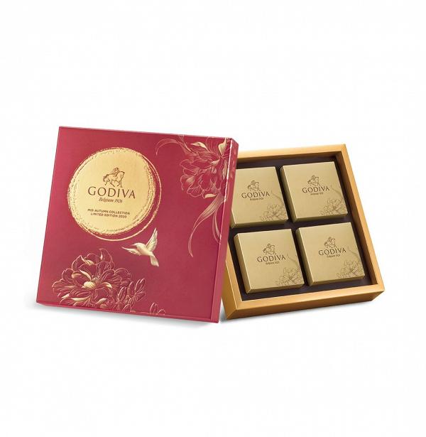 中秋節巧克力月餅禮盒4顆裝HK$328