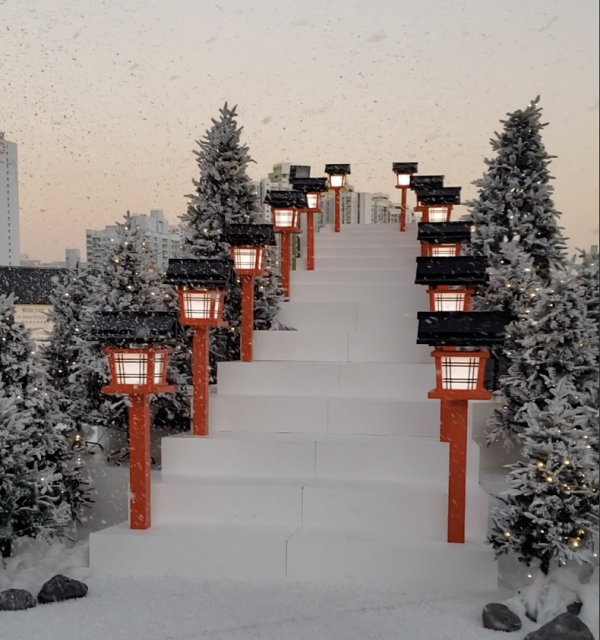 【聖誕好去處2020】日本白色飄雪聖誕佈置登陸荔枝角D2 Place！日式地道澡堂/冬日溫泉/雪國階梯