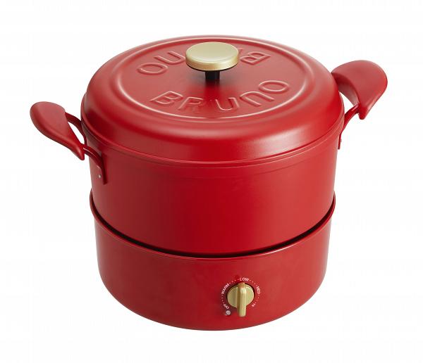 BRUNO 電陶爐炆煮鍋 紅色／白色) （預購價：$1098）
