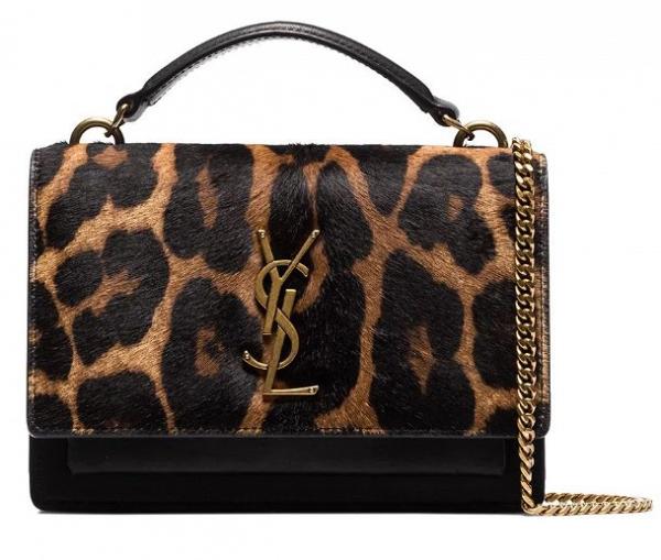 Saint Laurent Sunset mini leopard print handbag原價HK$19500，快閃優惠30%OFF，折後現售HK$ 13650