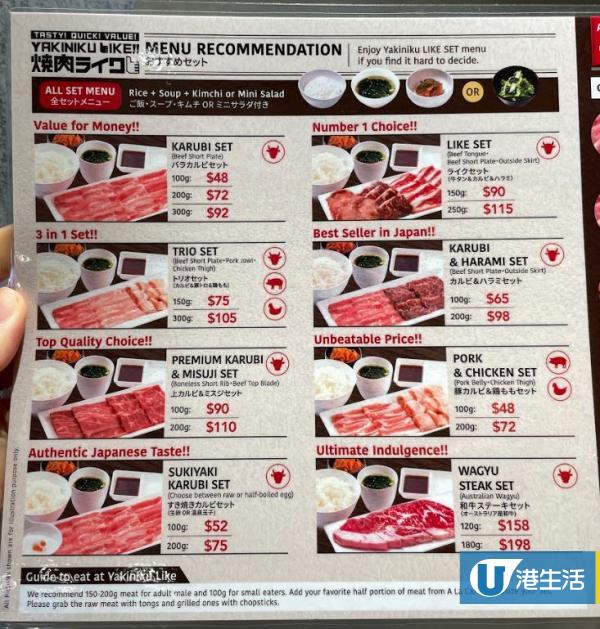 【沙田美食】日本人氣一人燒肉專門店「燒肉Like」進駐沙田！ 開幕限定優惠$29超值燒肉套餐