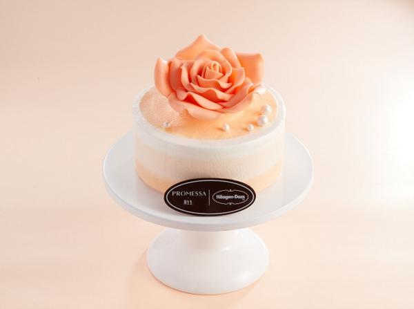 【情人節蛋糕2021】Häagen Dazs情人節限定雪糕蛋糕 3D紅玫瑰造型蛋糕/粉橙色玫瑰芒果雪糕蛋糕