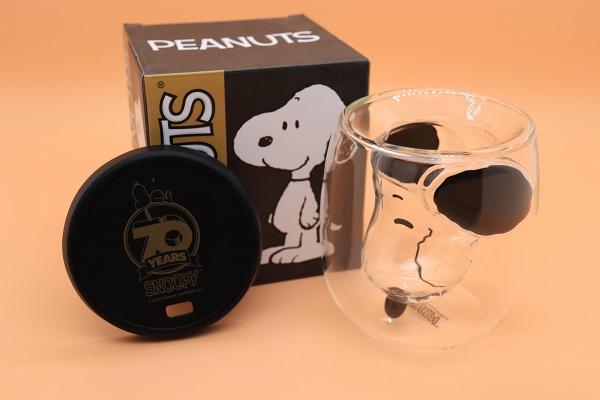 Snoopy立體雙層玻璃杯登場！可愛大頭設計/粉紅+金色特別版