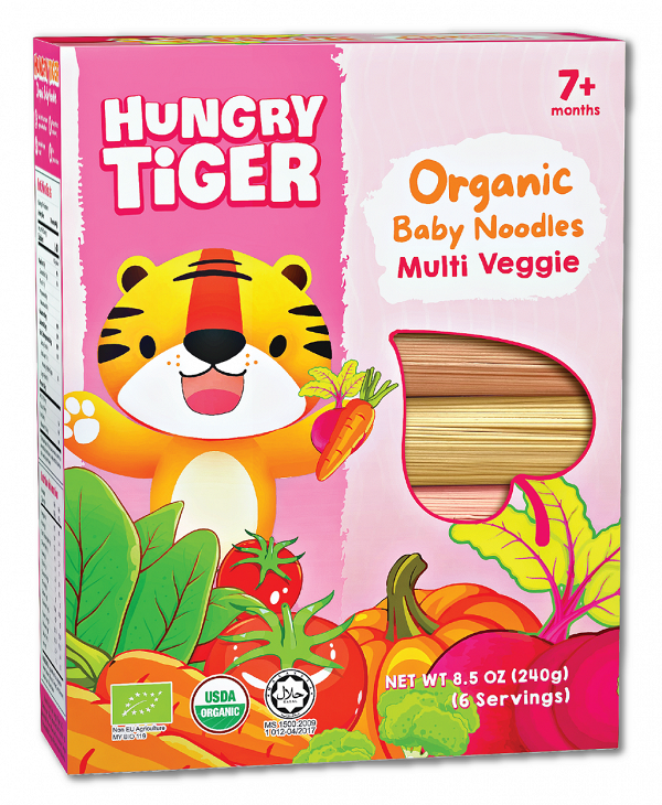 Hungry Tiger有機多種蔬菜嬰兒麵 優惠價$ 110/3盒; $ 230/7盒