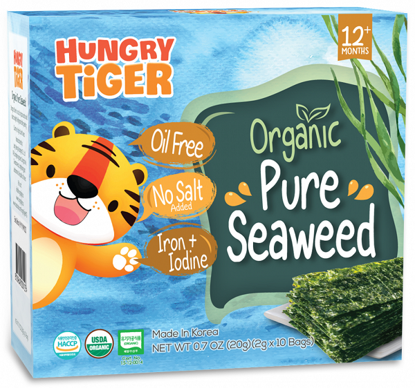 Hungry Tiger有機嬰兒純紫菜 優惠價$ 45/盒; $ 120/3盒
