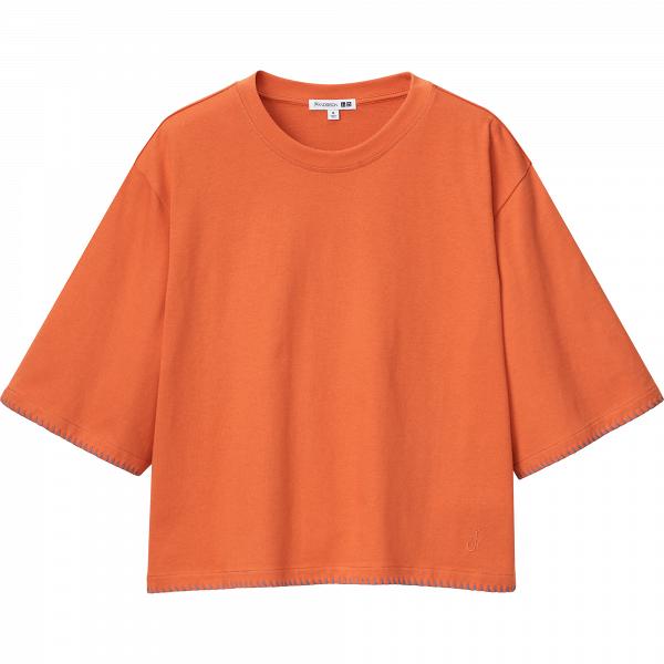 JWA棉質縫線設計T恤  [5分袖] $99