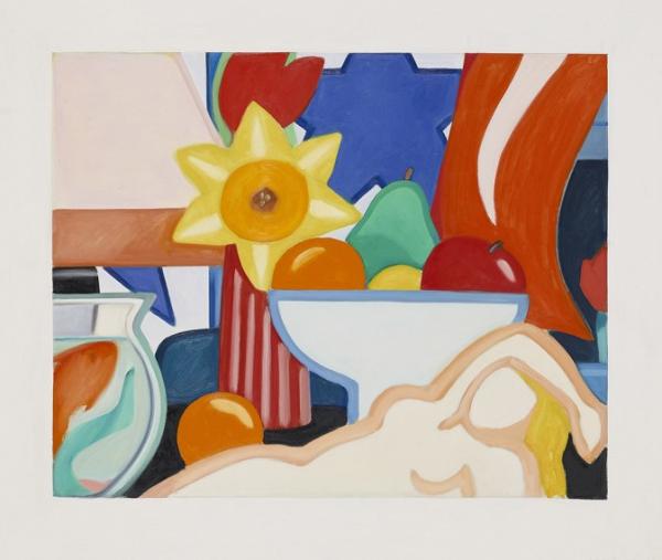 Tom Wesselmann Still Life with Odalisque and Goldfish, 1998–99 Oil and graphite on canvas