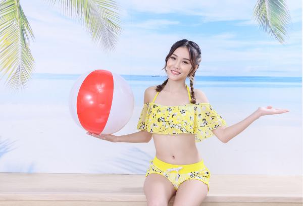 Sens黃色印花泳衣 售價：HK$538              特價：HK$199