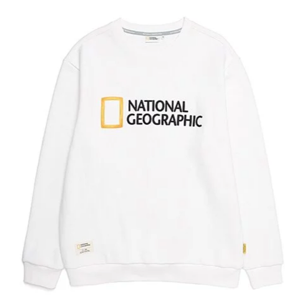 National Geographic Signature Big LOGO Sweatshirt - WHITE $710
