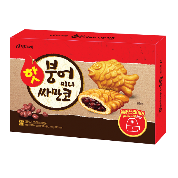 Binggrae 迷你魚燒餅 (紅豆 / 朱古力) (15 件裝) 原價: HK$79.9/1 盒│ 特價: HK$100/2 盒