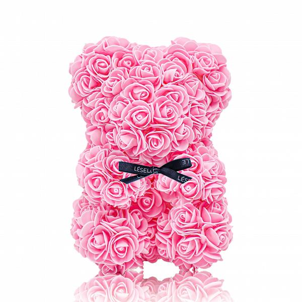 迷你手工製玫瑰熊 粉紅色 $499