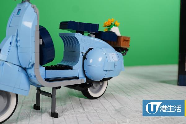 【居家DIY】LEGO最新超熱賣偉士牌Vespa 125電單車！共1106塊零件/75週年版重現經典粉藍色車身