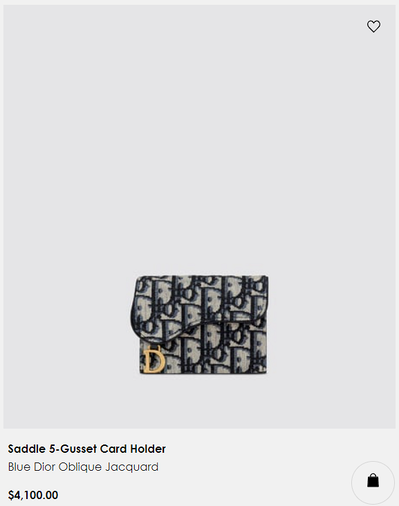 SADDLE 5-GUSSET CARD HOLDER舊價參考$3,700 現售$4,100