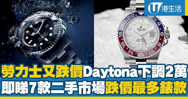 名錶勞力士Rolex再度跌價！Daytona市價大跌$2萬！即睇7款二手市場跌價最多錶款