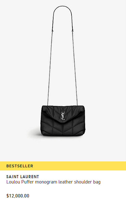 Loulou Puffer monogram leather shoulder bag 香港官網價$16,900｜網購價$12,000（71折）