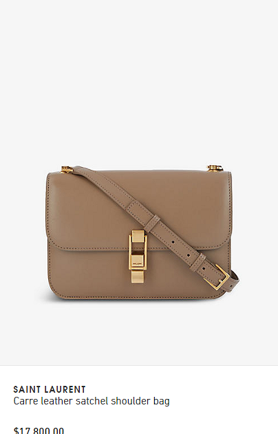Carre leather satchel shoulder bag 香港官網價$23,900｜網購價$17,800（74折）