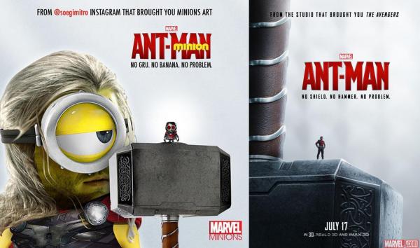 Minions版Ant-Man v.s.原版(圖:IG@soegimitro/官方圖片)