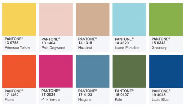 PANTONE公佈　2017年春季十大流行色