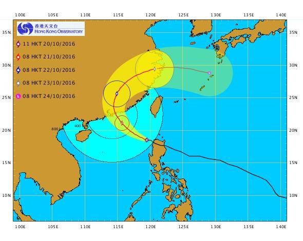 海馬預計明日最接近香港 天文台：稍後或掛三號波　