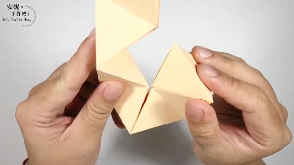 轉出4個不同畫面！簡易DIY旋轉六角形方塊