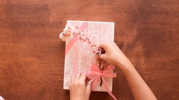 日式和風櫻花包裝　簡易包禮物技巧！