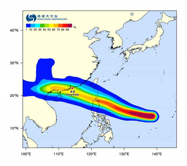 超強颱風山竹吹正香港？天文台預測：大約五成至六成機會