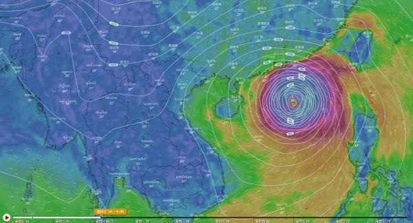 【颱風山竹】橫過呂宋後路徑有變但依然強勁　天文台上調其風力為11級暴風
