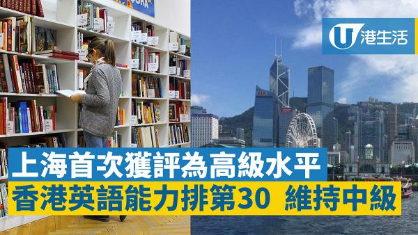 上海首度升上高級水平  香港英語能力全球排30名維持中級