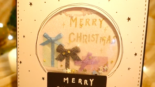【聖誕禮物DIY】自己整聖誕手作禮物 夢幻飄雪水晶球聖誕卡