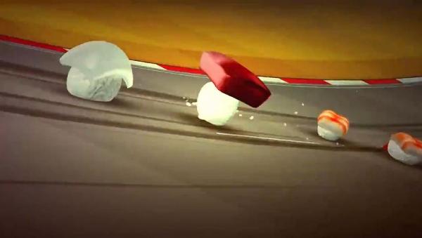 日本搞笑壽司賽車Game《Running Sushi》　跑到魚生飛起跌飯粒！