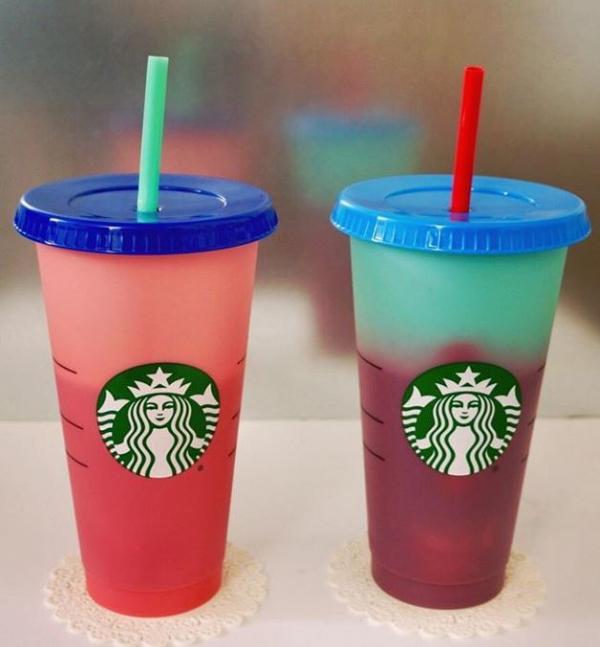 Starbucks新推出一套5種夢幻漸變色環保杯　加冰即變色+自家DIY裝飾圖案/名字