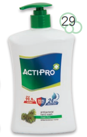 潔保加 ACTI-PRO+ Antibacterial Hand Wash – 殺滅大腸桿菌效能約33.3%