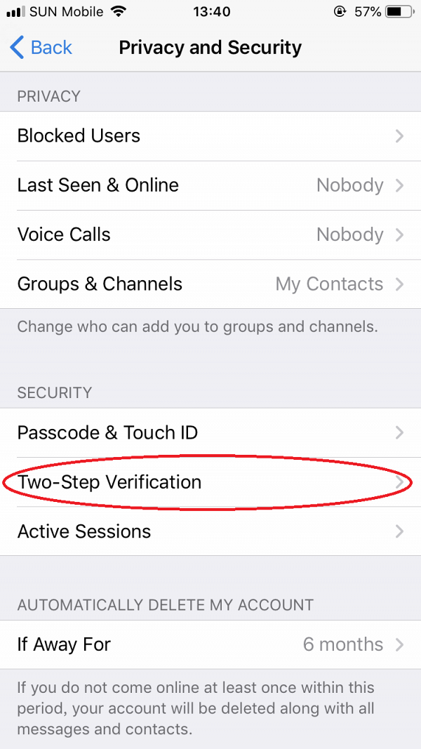 進入「Two-Step Verification」