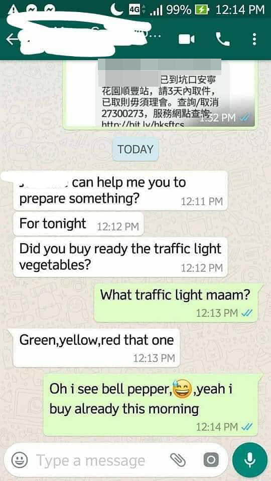 僱主要求買Traffic Light Vegetables交通燈蔬菜！外傭姐姐即刻睇得明要買乜