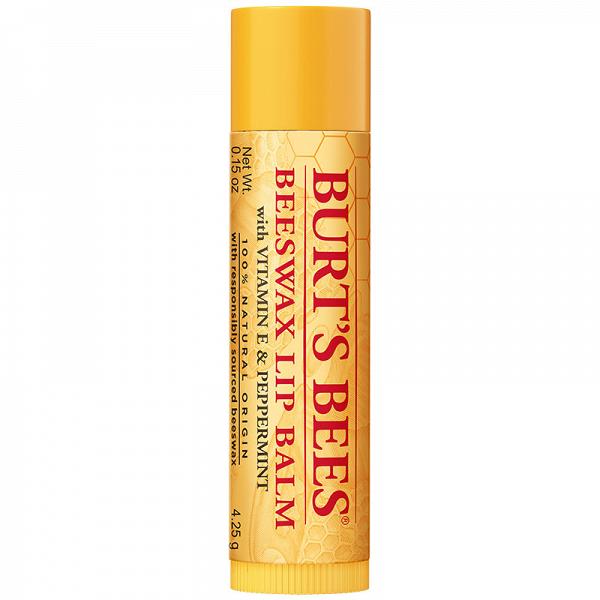 Burt's Bees 蜜蠟皇牌潤唇膏 Beeswax Lip Balm with Vitamin E & Peppermint HK$52 每克/毫升零售價$12.2【保濕效能3分、試用者評價3.5分、總評3分】