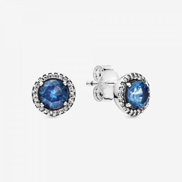 藍色璀璨之圓針式耳環 $699