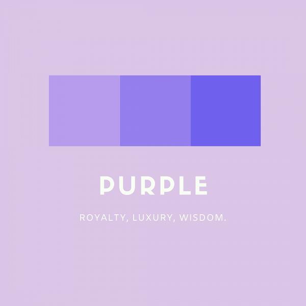 紫色：皇室莊嚴、華麗、智慧