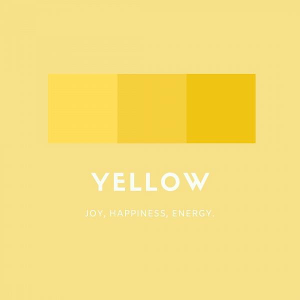 黃色：喜悅、幸福、活力