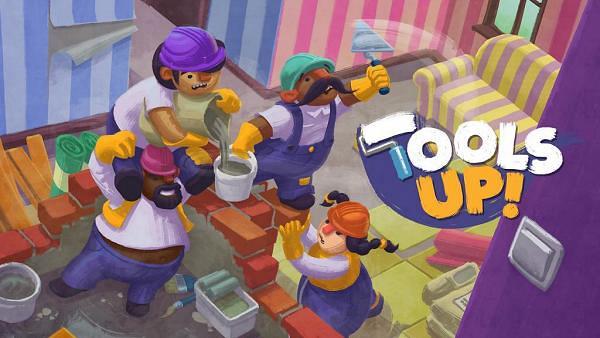 《Tools Up!》以裝修為遊戲主題，玩家要扮演裝修工人，在限時內按設計藍圖合力改造房子間格和裝潢，