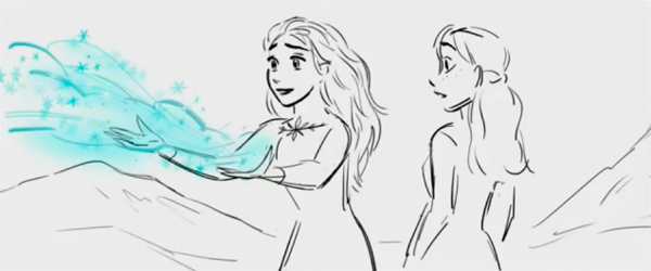 《Frozen 2》電影中亦曾以此魔法解開父母船難之迷。