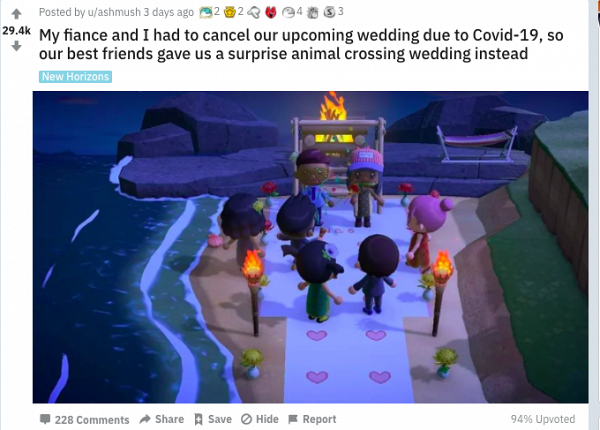 【Switch遊戲】肺炎疫情被迫取消婚禮 改在《動物森友會》舉行迷你婚禮超溫馨