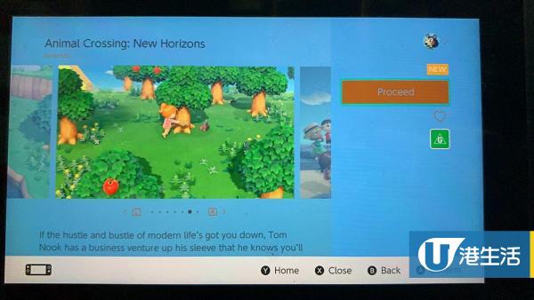 選擇購入《集合啦！動物森友會》後，遊戲會自動下載到Switch主機